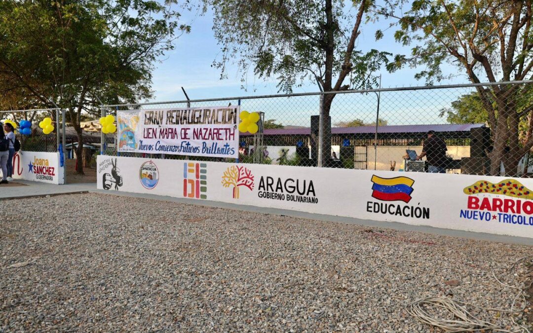 Rehabilitan centro educativo en el estado Aragua como parte del reinicio de las actividades académicas 2026
