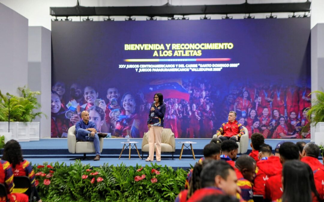 Presidenta rinde homenaje a atletas venezolanos por su destacada actuación internacional tras superar momentos difíciles